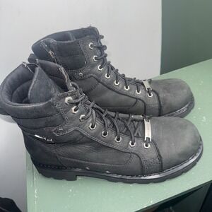 Harley Davidson 8 Inch Leather Side Zip Style 94339 Motorcycle Boots US 11